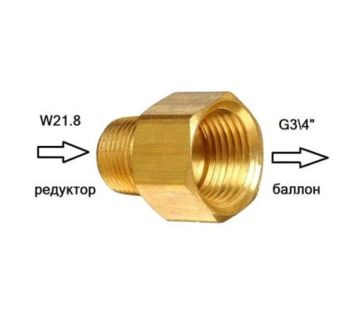 Шестеренчатый переходник цилиндров G3/4 - W21.8 Шестеренчатый переходник цилиндров G3/4 - W21.8