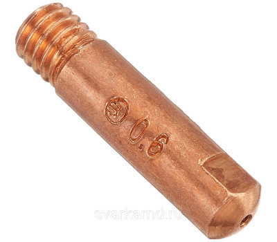 Наконечник Abicor Binzel для горелки E-Cu 0,6мм M6 d-6,0x25,0мм Наконечник Abicor Binzel для горелки E-Cu 0,6мм M6 d-6,0x25,0мм