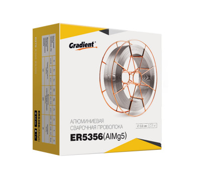 Дріт зварювальний алюмініевий Gradient ER5356 d-0,8мм кас-2кг Дріт зварювальний алюмініевий Gradient ER5356 d-0,8мм кас-2кг