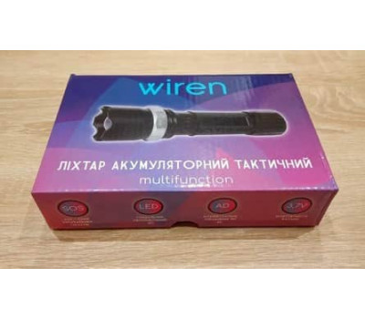 Фонарь аккумуляторный тактический WIREN Фонарь аккумуляторный тактический WIREN