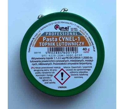 Канифольный флюс для пайки CYNEL PASTA-CYN 40г