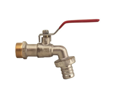 Кран шаровый RM 1/2 "никелированная латунь (пивной) Кран шаровый RM 1/2 "никелированная латунь (пивной)