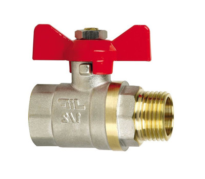 Кран шаровый RM внут.-1/2", нар.-1/2", латунь (бабочка) Кран шаровый RM внут.-1/2", нар.-1/2", латунь (бабочка)