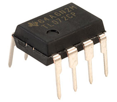 Микросхема операционный усилитель Texas Instruments TL072CP V-3,5-18В, 2-х канал, 4МГц, DIP8 Микросхема операционный усилитель Texas Instruments TL072CP V-3,5-18В, 2-х канал, 4МГц, DIP8