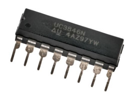 Texas Instruments UC3846N V-15В, 500кГц, вихід-13.5В/500мА, DIP16, ШИМ контроллер