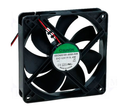 Вентилятор осевой постоянного тока SUNON EEC0251B1-A99 120x120x25мм DC 12V 183м³/ч ball Вентилятор осевой постоянного тока SUNON EEC0251B1-A99 120x120x25мм DC 12V 183м³/ч ball