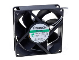 Sunon 80x80x25мм, АС 220V, MagLev, 68м³/г Sunon 80x80x25мм, АС 220V, MagLev, 68м³/г