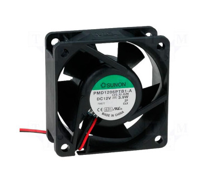 Вентилятор осевой постоянного тока SUNON PMD1206PTB1A 60x60x25мм DC 12V 66м³/ч ball